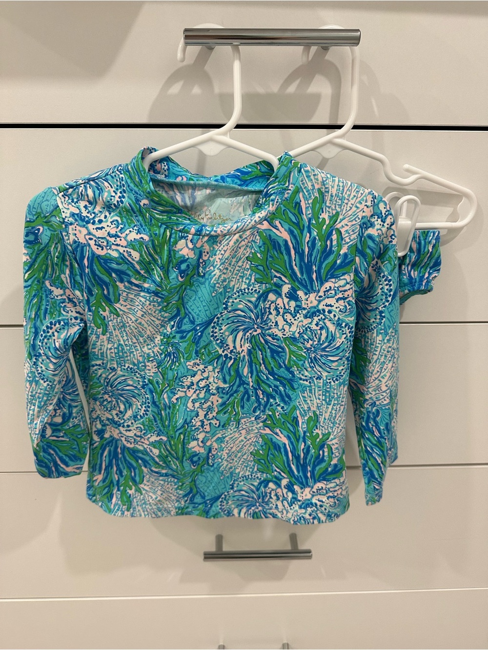 Lilly Pulitzer Girls' Bathing Suit - Blue/Green Print Size 5
